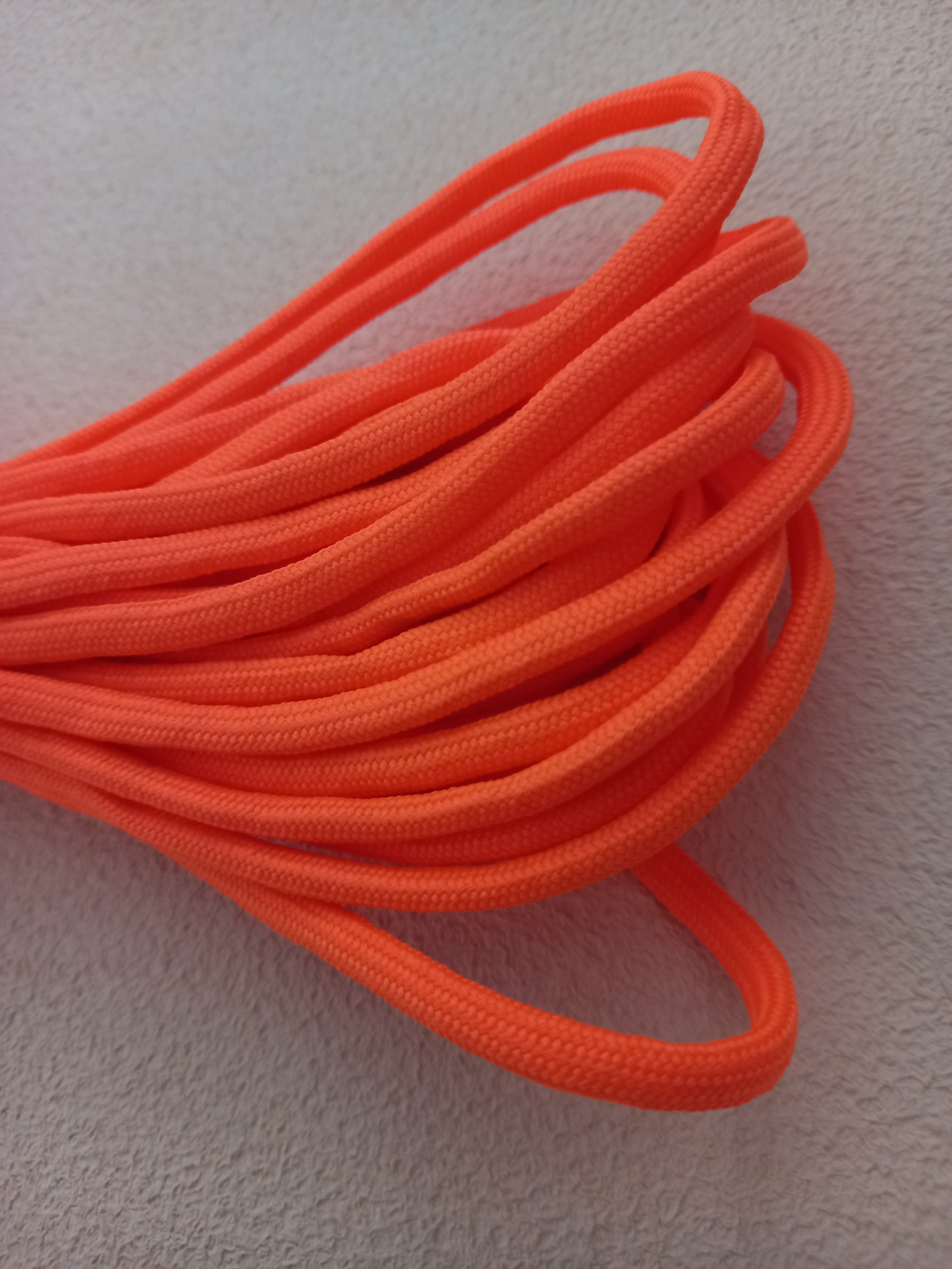Paracord 4mm neónová oranžová