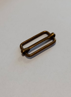 03. Posunovač na popruhy šírka 21 mm stará mosadz